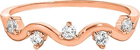 LOVPEPY Highs and Lows Ring for My Girls, S925 Sterling Silver Delicate Love Mother Daughter Rings AAA Zircon Wave Rings to My Daughter Jewelry Gift from MOM Size #6~#10 in Kuwait