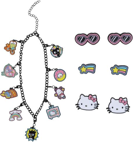 Bioworld Hello Kitty & Friends 12-Piece Charm Bracelet, OSFA, Zinc, No Gemstone in Saudi Arabia