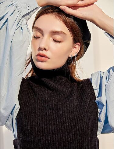 Elegant Charm Punk Silver Handcuff Hoop Earrings Double Piercing Earrings Dangle Chain Huggie Hoop Earrings for Women Girls Statement Jewelry Gifts in Saudi Arabia
