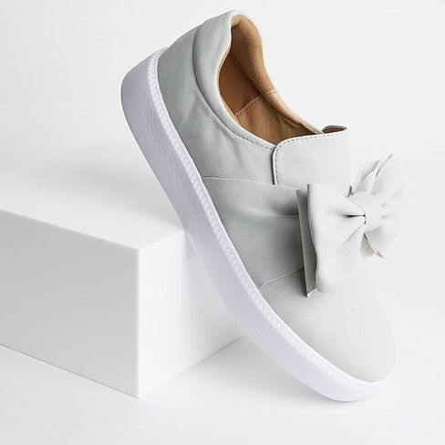 J. Adams Wally Platform Sneakers for Women - Comfortable Slip On Shoes with Bow in Kuwait