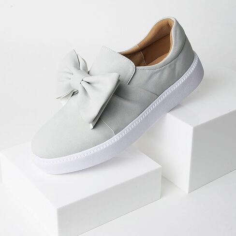 J. Adams Wally Platform Sneakers for Women - Comfortable Slip On Shoes with Bow in Kuwait