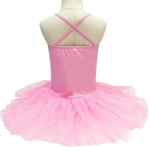 Kids Girls Sequined Ballet Tutu Dress Skirted Leotard Sport Ballerina Outfit Camisole Dancewear Performance Costumes in Kuwait