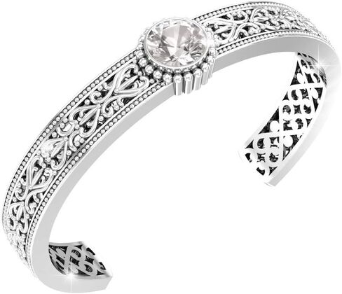 Belinda Jewelz الأحجار الكريمة سوار هدية للنساء بوهو نحت قابل للتعديل الكفة الإسورة أنيقة الرجعية غرامة المعصم مجوهرات 925 الفضة الاسترليني أساور خمر البالية الغجر مجوهرات التبعي للفتيات in Kuwait