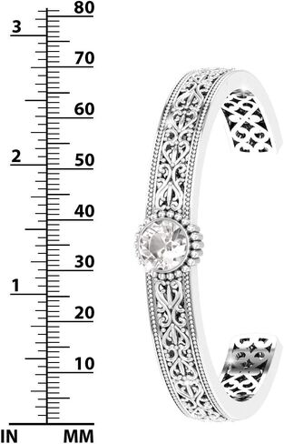 Belinda Jewelz الأحجار الكريمة سوار هدية للنساء بوهو نحت قابل للتعديل الكفة الإسورة أنيقة الرجعية غرامة المعصم مجوهرات 925 الفضة الاسترليني أساور خمر البالية الغجر مجوهرات التبعي للفتيات in Kuwait