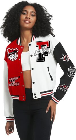 جاكيت اسكواش للنساء من كوزيبوين، جاكيت قصير مطبوع بالوان متباينة 2023 للجنسين، معاطف واي 2 كيه in Kuwait