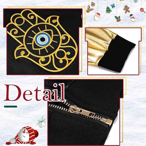 EVILD Women’s Bomber Jackets Long Sleeve Metallic Jacket Zipper up Collarless Sparky Bomber Blazers in Kuwait