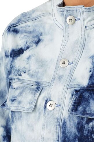 FIFTEEN TWENTY Rent the Runway Pre-Loved Blue Tie Dye Jacket, Blue, X-Small in Saudi Arabia
