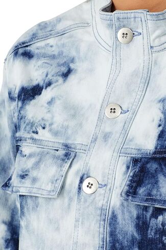 FIFTEEN TWENTY Rent the Runway Pre-Loved Blue Tie Dye Jacket, Blue, X-Small in Saudi Arabia