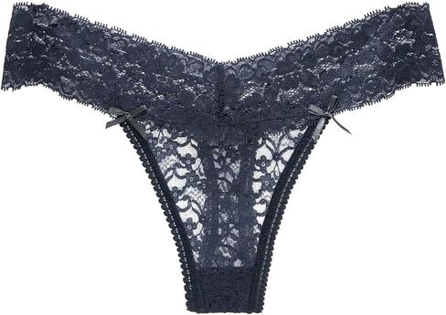 Women's Breathable Cotton Thong Lace Panties Pack of 6 in Saudi Arabia