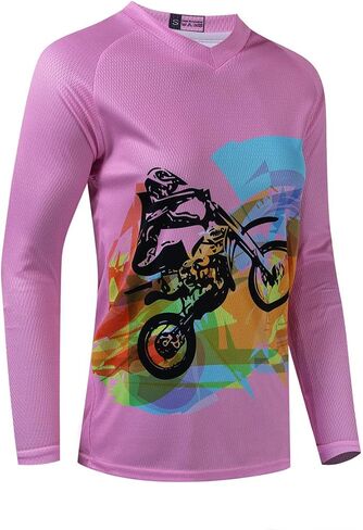 Long Sleeve MTB Jersey Women, Dirt Bike Shirt for Mountain Motocross Biking BMX Motorcycle Fishing Off Racing in Saudi Arabia