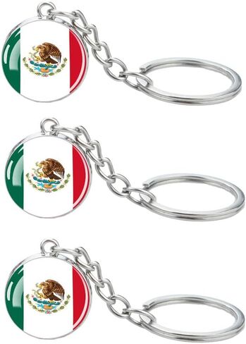 LLBFHH 3 Pcs South America Countries Flag Key Chain, Cool Keychain for Car Keys, Stainless Steel Keyrings & Keychains in Kuwait