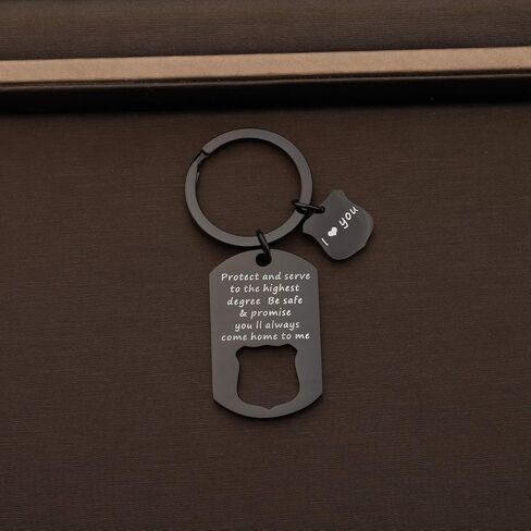 Police Officer Gift Protect And Serve Be Safe And Come Home To Me Keychain Cop Gift For husband in Saudi Arabia