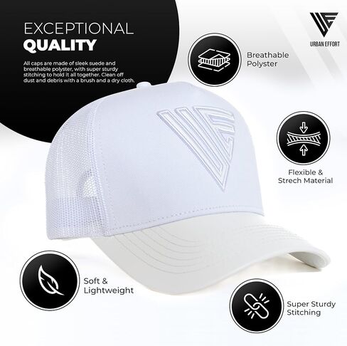 قبعة خلفية شبكية عصرية من Urban Effort - قبعة بيسبول 5-Panel قبعة سائق الشاحنة للنساء - قبعة Snapback عصرية للأماكن الخارجية in Saudi Arabia
