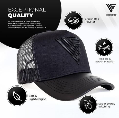 قبعة خلفية شبكية عصرية من Urban Effort - قبعة بيسبول 5-Panel قبعة سائق الشاحنة للنساء - قبعة Snapback عصرية للأماكن الخارجية in Saudi Arabia