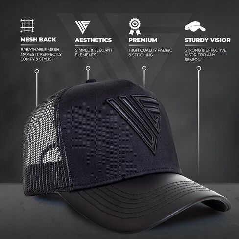 قبعة خلفية شبكية عصرية من Urban Effort - قبعة بيسبول 5-Panel قبعة سائق الشاحنة للنساء - قبعة Snapback عصرية للأماكن الخارجية in Saudi Arabia