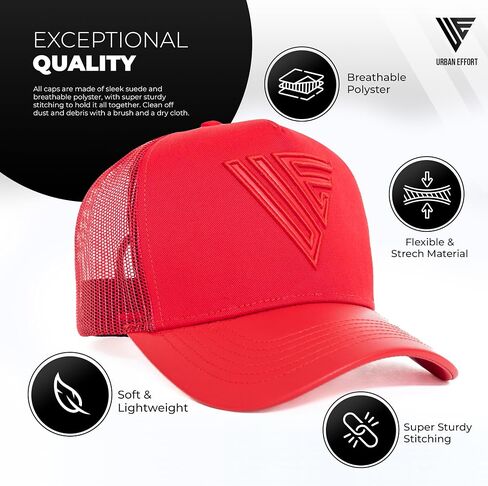 قبعة خلفية شبكية عصرية من Urban Effort - قبعة بيسبول 5-Panel قبعة سائق الشاحنة للنساء - قبعة Snapback عصرية للأماكن الخارجية in Saudi Arabia