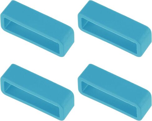 uxcell Watch Band Strap Loops, Rubber Replacement Fastener Rings Silicone Watch Holder Keeper for 22mm Width Watch Band, Yellow 4 Pcs in Kuwait