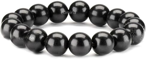 Unisex Adult Ebony Wood Karungali Kattai Round Beads Yoga Meditation Handmade Elastic Stretchable Bracelet in Saudi Arabia