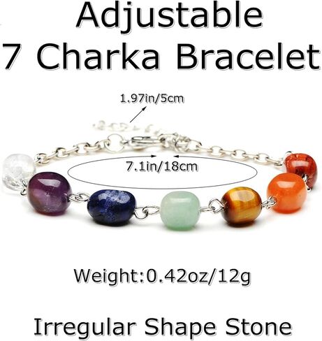 2 قطعة 7 تشاركا شفاء قابل للتعديل حجم سوار مع الحجارة الحقيقية عين النمر الأخضر افينتورين الجمشت الأحمر العقيق اللازورد العقيق مع حبل النايلون مالا اليوغا التأمل سوار للنساء الفتيات in Kuwait