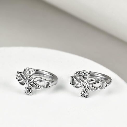 Celtic Knot Earrings Sterling Silver Polished Celtic Irish Protection Ear Jewelry for Women Girls (Celtic studs earrings) in Saudi Arabia