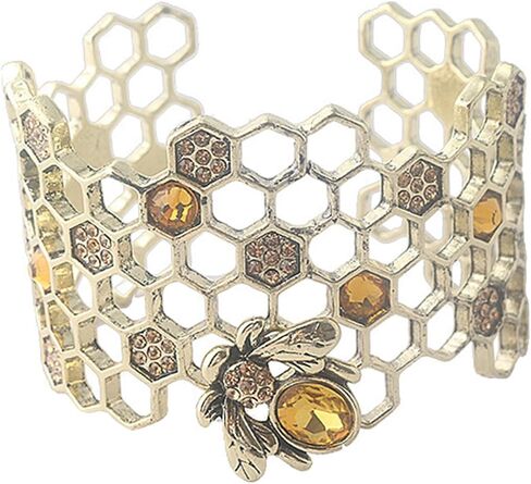 KESYOO Cuff Bracelet Bangle Bracelets Chunky Bracelet Arm Cuff Honey Bee Hive Bracelet Minimalist Bangle Bracelet Aesthetic Bee Jewelry for Women in Saudi Arabia