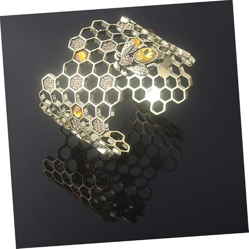 KESYOO Cuff Bracelet Bangle Bracelets Chunky Bracelet Arm Cuff Honey Bee Hive Bracelet Minimalist Bangle Bracelet Aesthetic Bee Jewelry for Women in Saudi Arabia