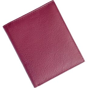 Leather European Bifold Hipster Mens Wallet With Heavy Duty Vinyl Wallet Insert