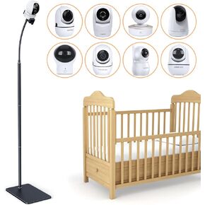 KIMILAR Baby Monitor Mount, Baby Monitor Floor Stand Compatible with Infant Optics DXR-8 Pro,Nanit Pro,HelloBaby,Єufy,Vava,Vtech,ANMEATE Baby monitor Camera, Adjustable Height Baby Monitor Holder