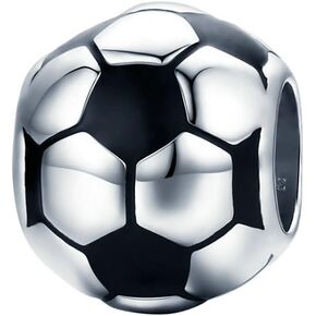 Sport Bead Charms 925 Sterling Silver Basketball Football Charm Soccer Ball Charm for Pandora Bracelet