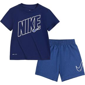 طقم تي شيرت وسروال قصير برسومات Dri-FIT من Nike للأولاد الصغار (للرضع)