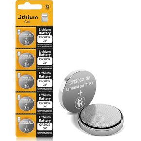 TOPUSSE 10 Pack CR2032 Lithium 3v Battery, 3 Volt Button Cell Coin 2032 Batteries for Airtag, Key Fob, Car Remote Key