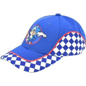 Shadow The Hedgehog Baseball Cap, Kids Sonic Cotton Adjustable Snapback Hat with 3D Ears and Flat Brim, Black, One Size
