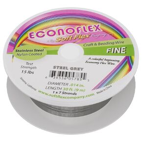 سلك خرز Econoflex Hobby - مقياس دقيق 0.014-30 قدم بدون سلك صياغة الرصاص