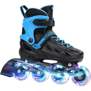 Adjustable Inline Skates for Boys Girls Ages 4-12 with Light Up Wheels, Roller Skates Blades for Youth Kids Indoor & Outdoor Beginners