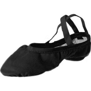 Wear Moi Vesta Stretch Canvas Ballet Slippers for Women and Men, Black, Split-Sole