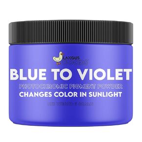 Color Changing Photochromic Pigment Powder - Changes Color in Sunlight & Changes Back When Sunlight is Blocked - 5 Grams (Blue to Violet)