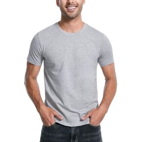 Pioneer Camp Mens Bamboo T Shirt Ultra Soft White Short/Long Sleeve T Shirts Classic Plain Crew Neck Casual Basic Tee Shirt in Kuwait