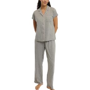 Laura Ashley Cotton Notch Collar PJ Set
