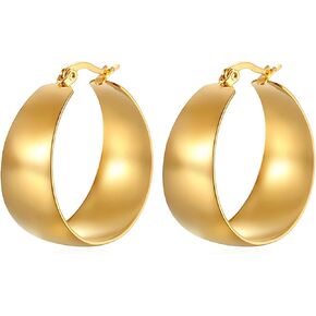 LKingel Gold Chunky Geometric Statement Earrings for Women Gold Hollow Tube Earrings Long Link Dangle Earrings Jewelry Gifts for Women in Kuwait