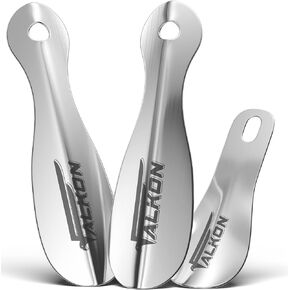 Shoe Horn Set of 3 | Metal Shoehorn Set: 2 x 7.5 Long Shoe Horn Metal + 4" Travel Metal Shoe Horn for Seniors, Set of 3 Shoe Horns for Men and Shoe Horn for Women