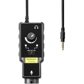 Saramonic SmartRig+ 2-Channel XLR/3.5mm Microphone Audio Mixer with Phantom Power Preamp & Guitar Interface for DSLR Cameras, Camcorders, iPhone, iPad, iPod, and Android Smartphones