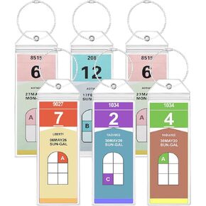 Royal Caribbean Luggage Tag Holders – 8 Pack Zip Seal Clear Cruise Holders with Steel Loops – Ultimate Cruise Essentials for Royal Caribbean & Celebrity Cruises (8 Pcs with 8 Color Rings)