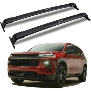 Roof Racks Rail Cross Bars Rail Fit for Chevy Traverse 2018 2019 2020 2021 Aluminum Alloy ONLY Rack Crossbar Black