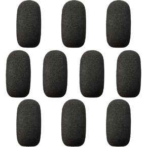 Microphone Windscreen, 10 Pack Mini Foam Mic Covers, High-Density Foam Protection for Small Lapel Lavalier Headset Microphones Shotgun and Condenser Microphones