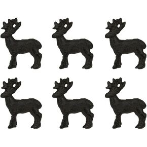 Zeckos Set of 6 Antique Bronze Finish Cast Iron Deer Antler Drawer Pulls – Perfect for Cabinets and Dressers, 6.25 Inches Long, Ideal for Western-Inspired Homes in Kuwait