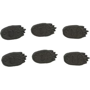 Zeckos Set of 6 Antique Bronze Finish Cast Iron Deer Antler Drawer Pulls – Perfect for Cabinets and Dressers, 6.25 Inches Long, Ideal for Western-Inspired Homes
