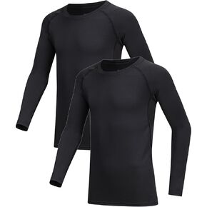Boys Compression Shirt Long Sleeve Suit Youth Undershirts Kids Football Baseball Baselayer Cold Gear Quick Dry