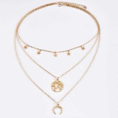 Bling Queen Women's Gold Plated Multilayer Cubic Zirconia Charm Bracelet in Saudi Arabia