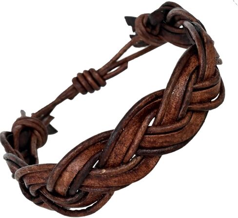 سوار جلدي للرجال من GENIQUE، أساور معصم من الجلد الطبيعي قابلة للتعديل، أساور ملفوفة للرجال والنساء للجنسين، سوار معصم من الجلد in Kuwait