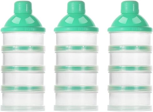 Accmor Formula Dispenser On The Go, 4 Compartments Stackable Formula Container for Travel, Baby Milk Powder Kids Snack Container, BPA Free ﻿ in Saudi Arabia